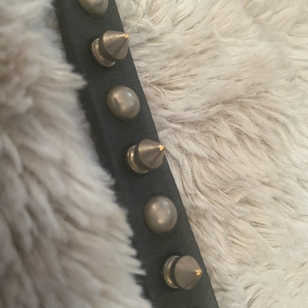 Real Leather Spiked Choker Goth Punk